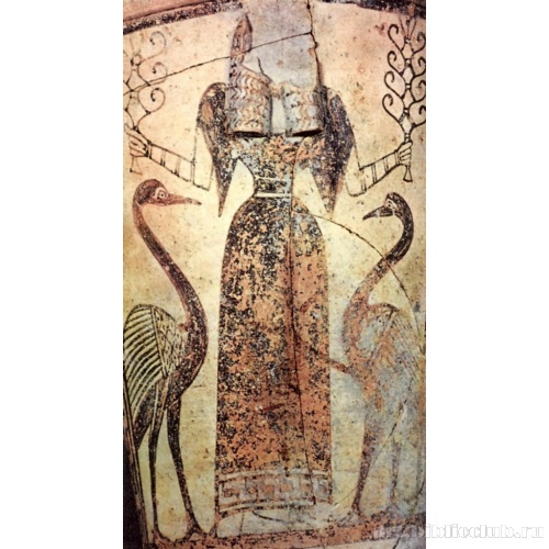 Богиня Артемида. Роспись урны. Деталь