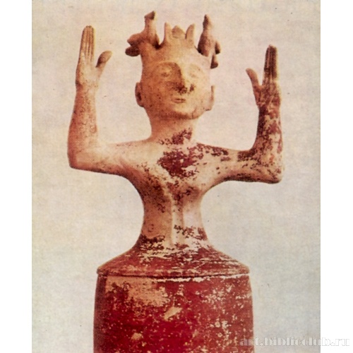 Богиня земли с голубями, из святилища в Кноссе