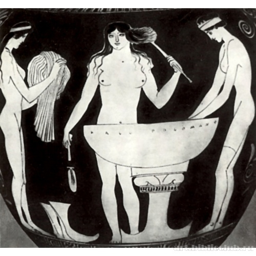 Женщины за туалетом. Роспись стамноса