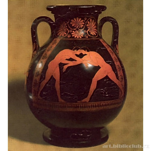 Пелика с ласточкой». Оборотная сторона. «Борцы»