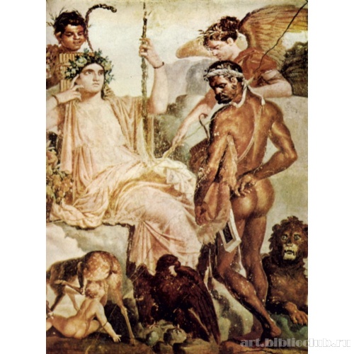 Геракл с Телефом. Роспись из Геркуланума