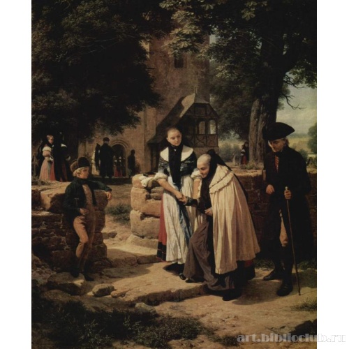 Брауншвейгские крестьяне во время посещения церкви