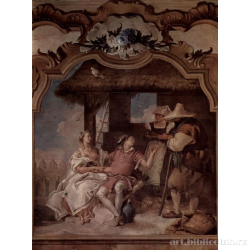 Анджелика и Медор с двумя крестьянами