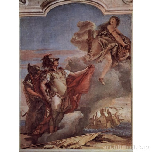 Венера покидает Энея и Ахата на берегах Ливии