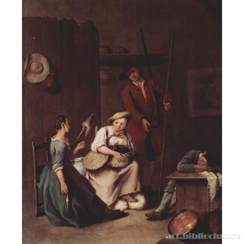 Охотник и крестьянки