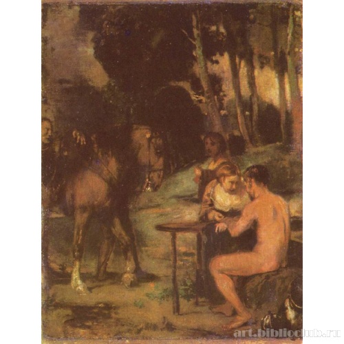 Вечерняя сцена в лесу