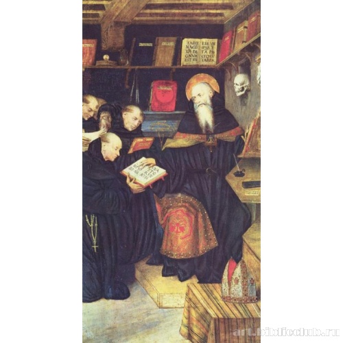 Св. Августин и отшельники (св. Августин передает устав своего ордена)