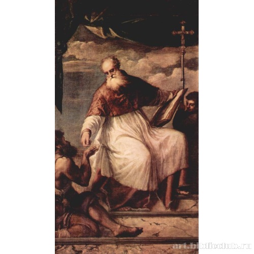 Евангелист Иоанн, подающий милостыню