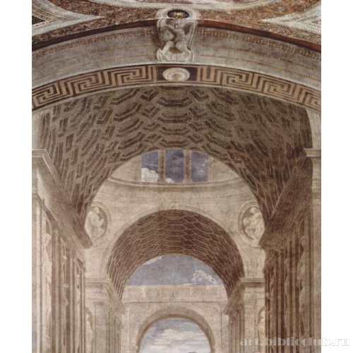 Станца делла Сеньятура в Ватикане. Афинская школа. Фрагмент. Архитектурная деталь