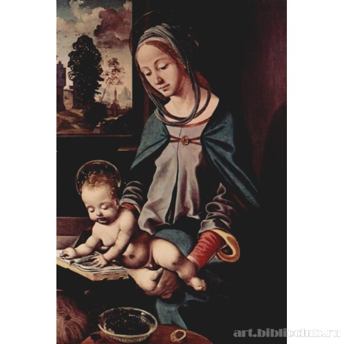 Мадонна с читающим младенцем Иисусом