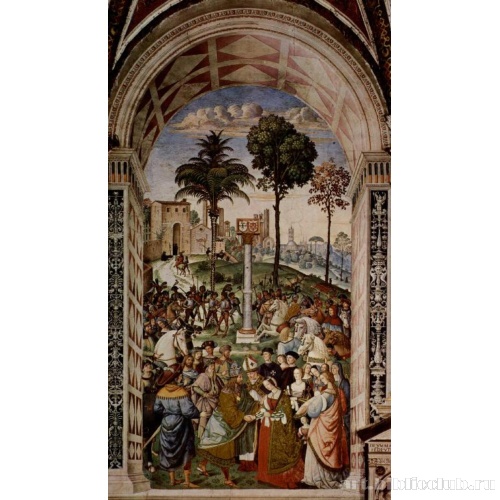 Пикколомини представляет Фридриху III его невесту - Элеонору Португальскую