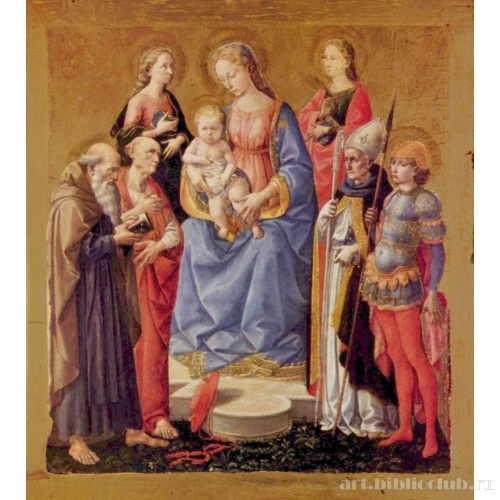 Мария с младенцем и шестью святыми