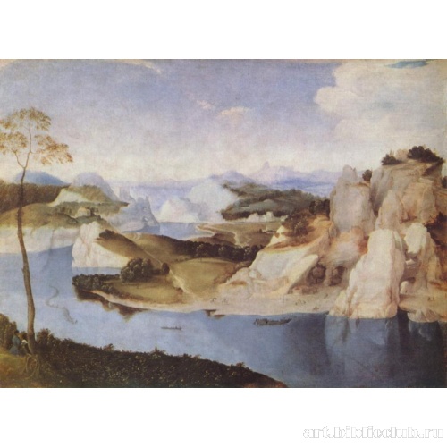 Речной пейзаж с рисовальщиком