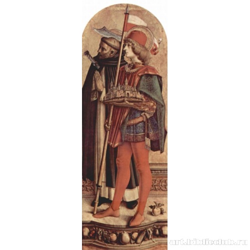 Алтарный триптих, правая створка: св. Пётр Мученик и св. Венециан Камеринский