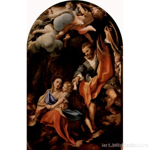 Мадонна делла Скоделла,  Отдых на пути в Египет