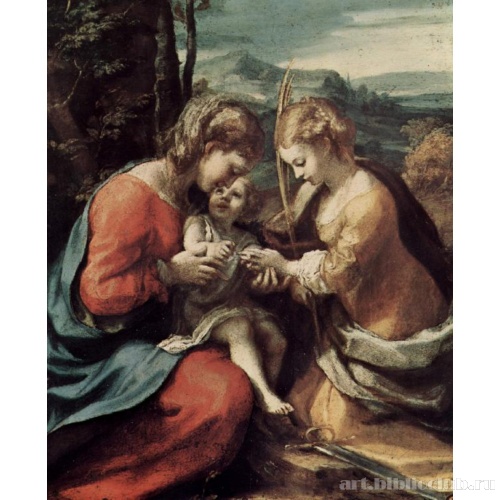 Христос, с сестрами Лазаря Марией и Марфой