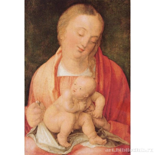 Мадонна с мадленцем, сидящим на корточках