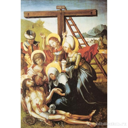 Семь скорбей Марии, центральная часть,  Оплакивание Христа