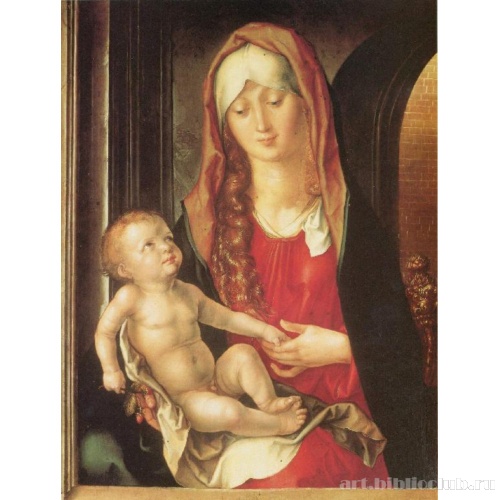 Мария с Младенцем перед аркой ворот