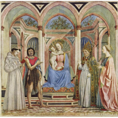 Алтарь Девы Марии,  Мария с младенцем и святыми