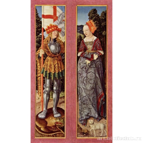 Св. Георгий, правая створка снаружи: агнец