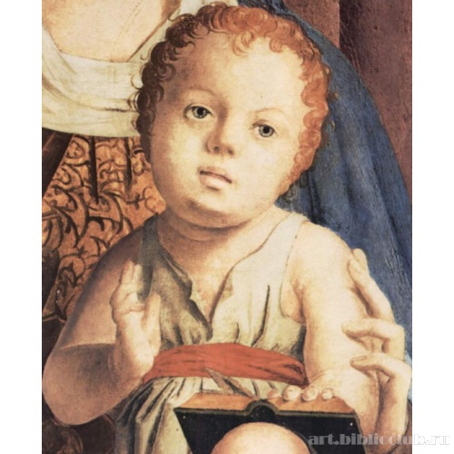 Мадонна на троне, фрагмент, Pala di San Cassiano, Венеция. Деталь