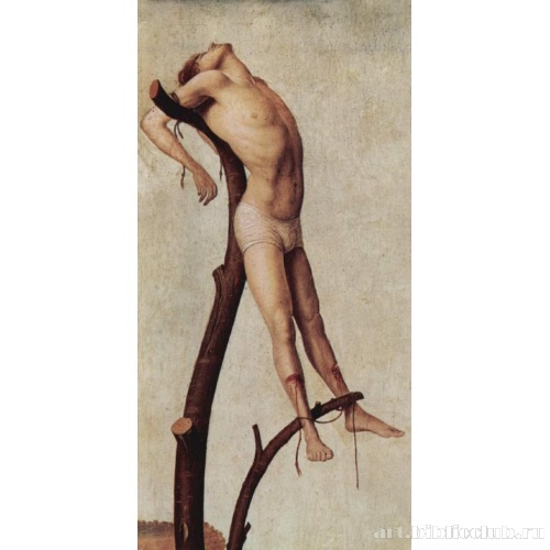 Распятие, Мария и Иоанн. Деталь: разбойник на кресте