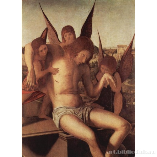 Пьета с тремя ангелами, фрагмент