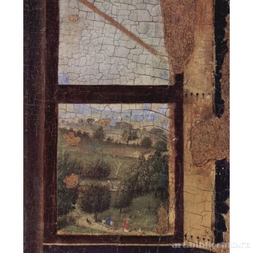 Благовещение, фрагмент. Деталь: пейзаж