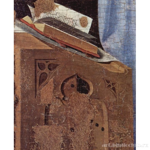 Благовещение, фрагмент. Деталь: кафедра Марии