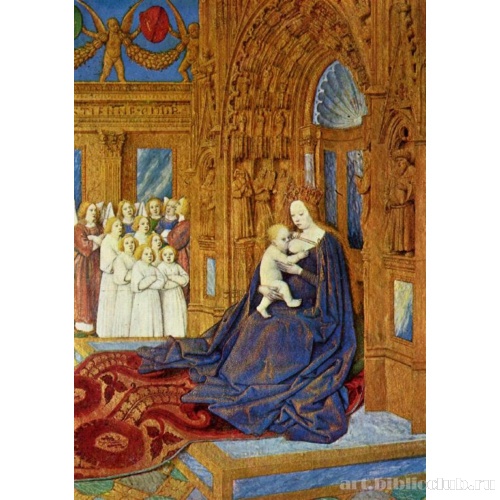 Часослов Этьена Шевалье, Мадонна перед порталом кафедрального собора