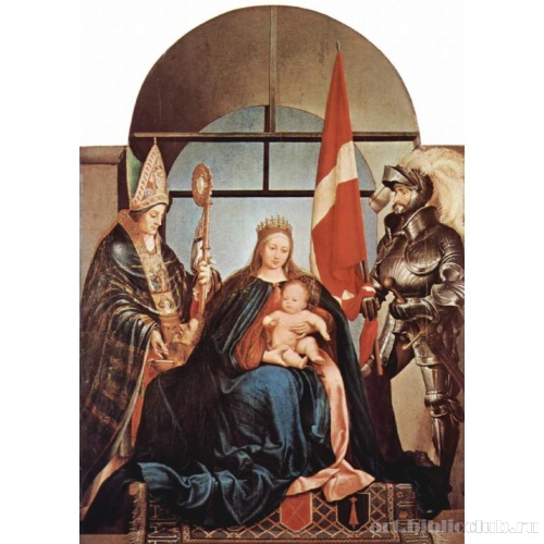 Алтарь Герстера. Мадонна на троне, слева св. Николай Мирликийский, справа св. Урс