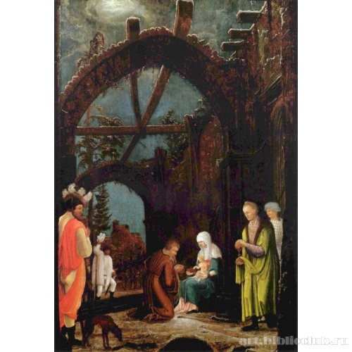 Поклонение волхвов при снегопаде