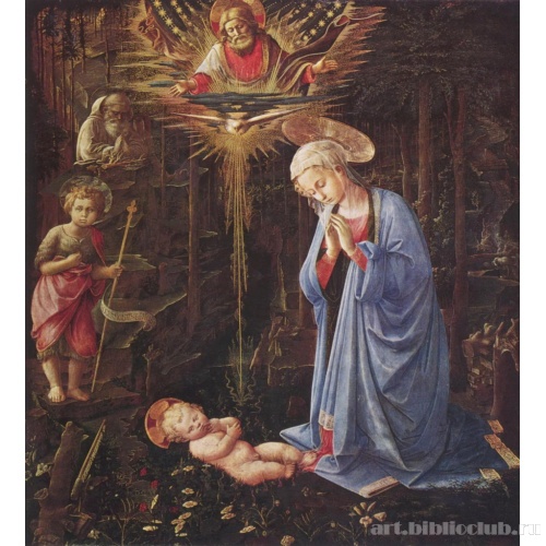 Поклонение младенцу и св. Бернард