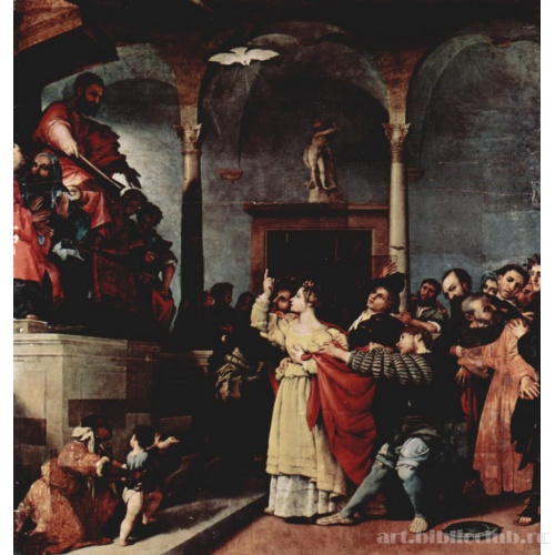 Алтарь св. Лючии. Св. Лючия перед судьей