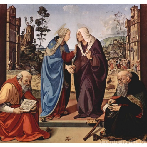 Сретение. Мария и св. Елизавета, Николай и Антоний