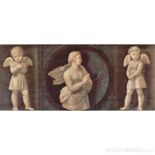 Алтарь Бальони. Пределла с изображениями кардинальных добродетелей. Вера (Fides) и два ангела