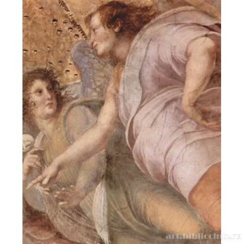 Станца делла Сеньятура в Ватикане. Диспут (прославление таинства евхаристии), фрагмент