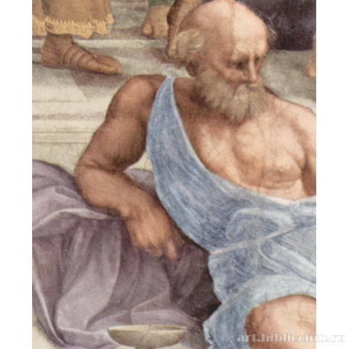 Станца делла Сеньятура в Ватикане. Афинская школа. Фрагмент. Диоген