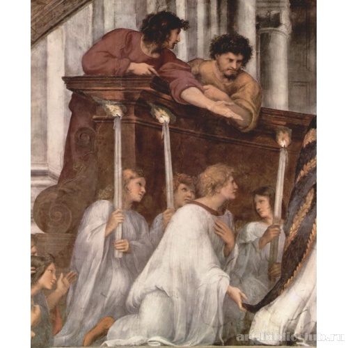 Станца Элиодоро. Настенная фреска. Больсенская месса. Фрагмент