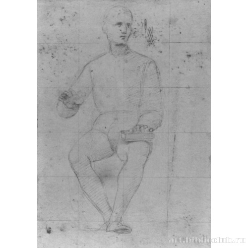 Сидящий молодой человек