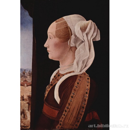 Диптих Бентивольо, правая створка. Портрет Джиневры Бентивольо