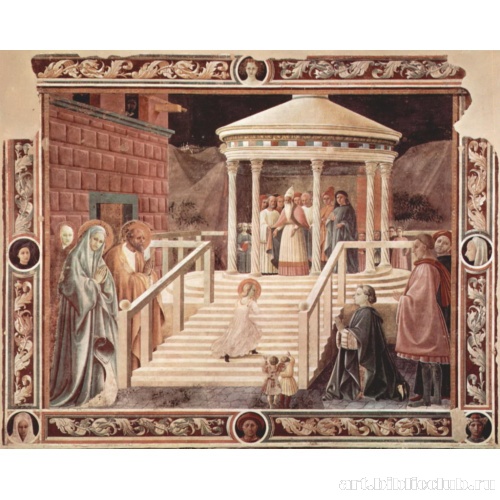 Фрески из собора в Прато. Введение Марии во храм
