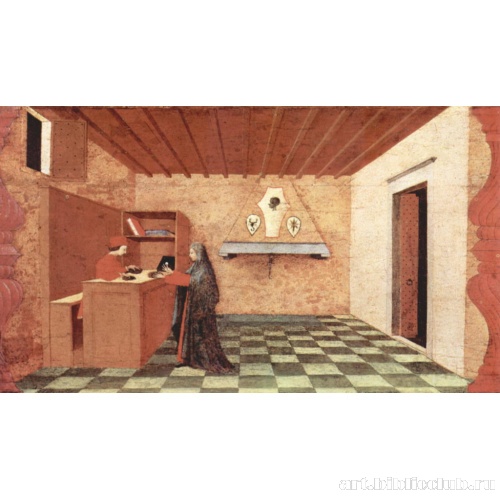 Легенда о причастии. Женщина выменивает у еврейского купца просфору на платье