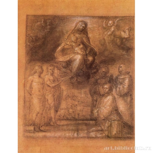 Эскиз нижней части композиции Мадонны Карондле