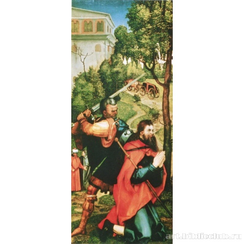 Алтарь Геллера, внутренняя сторона левой створки: Мученичество св. Иакова