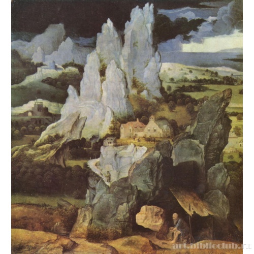 Св. Иероним в скалистом пейзаже