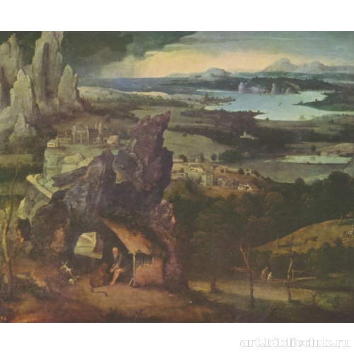 Св. Иероним на фоне пейзажа