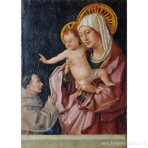 Мадонна с благословляющим Младенцем и преклоненным францисканцем (лицевая сторона)