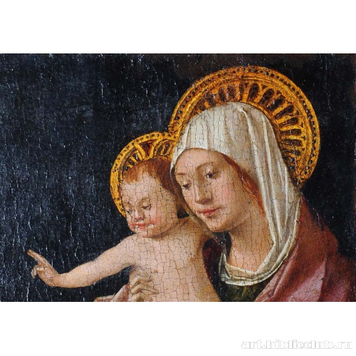 Мадонна с благословляющим Младенцем и преклоненным францисканцем (лицевая сторона). Фрагмент